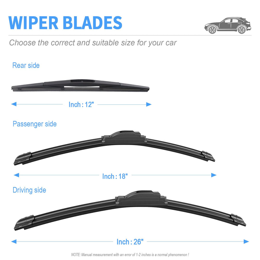 Gavimnal rear wiper blade mounted on Murano rear window giving clear rear visibility