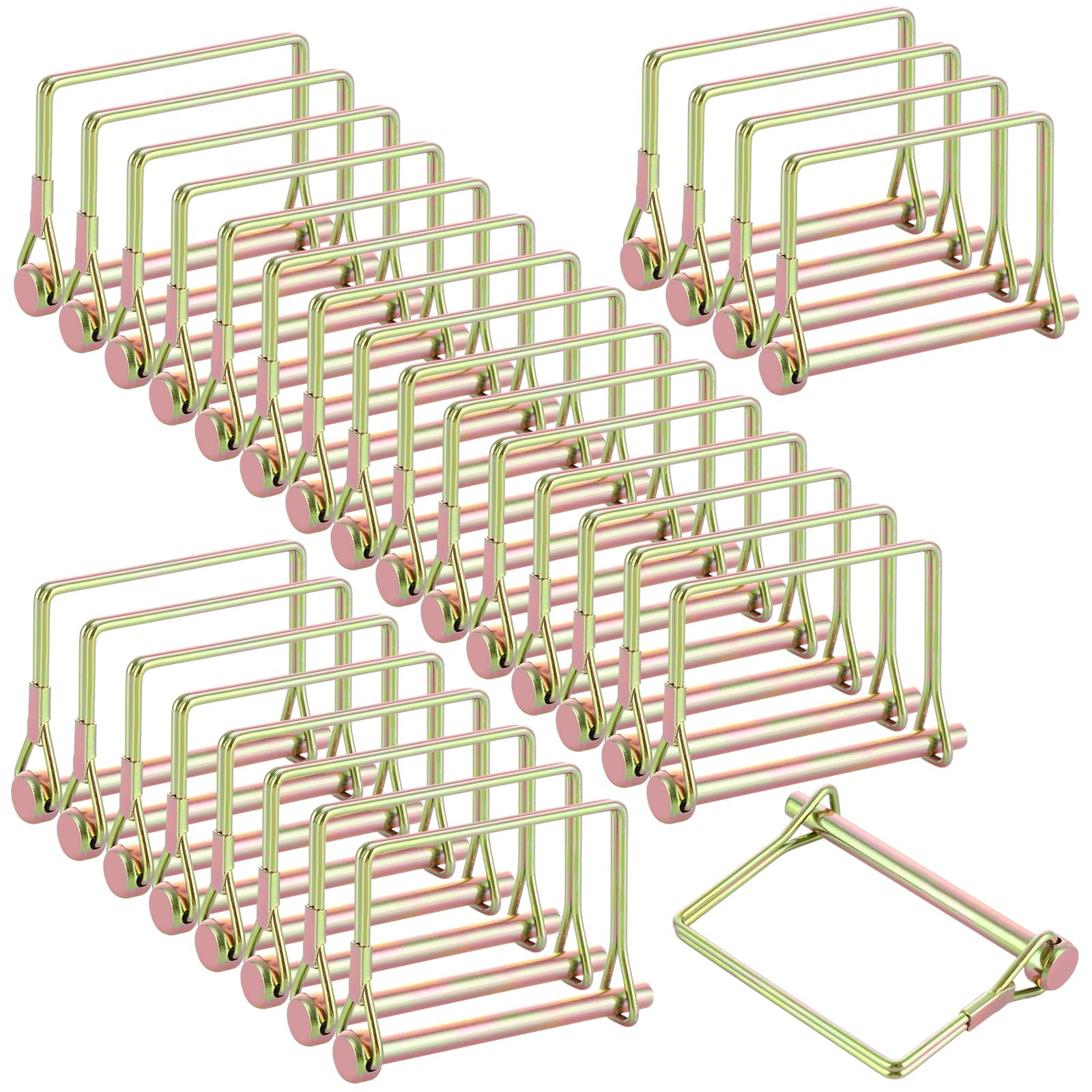 GBACHOOSE front pack showing 30 gold hitch pins, easy spare supply