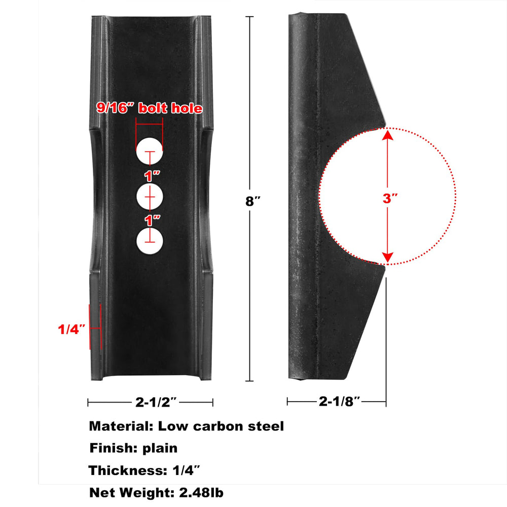 GBGS side profile highlighting 8-inch length and 1/4-inch thickness benefit
