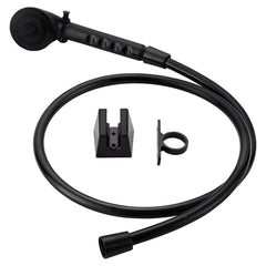 gcbcrit matte black shower head front view showing sleek finish and durable ABS material