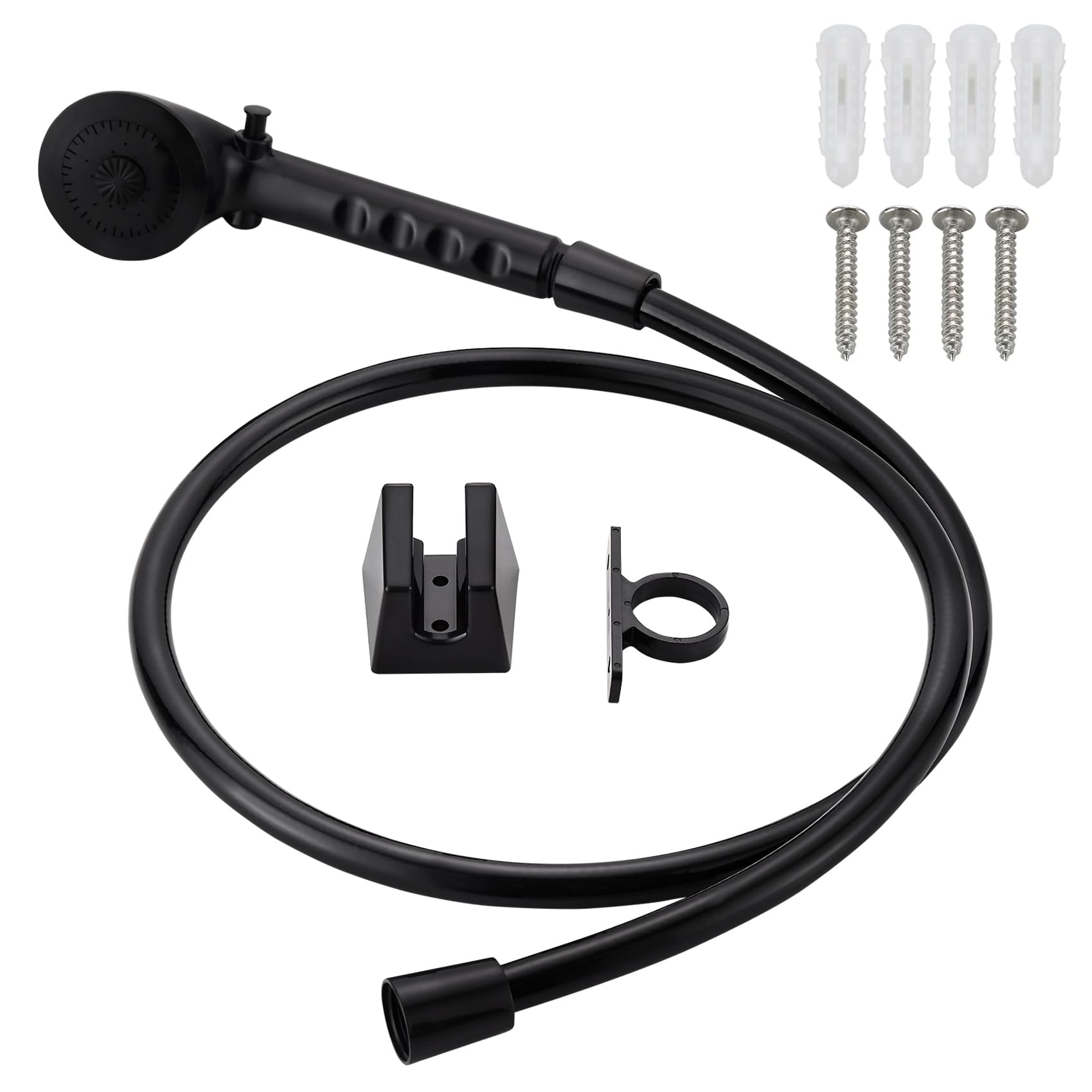 gcbcrit shower kit next to hand and ruler illustrating compact size and portable fit
