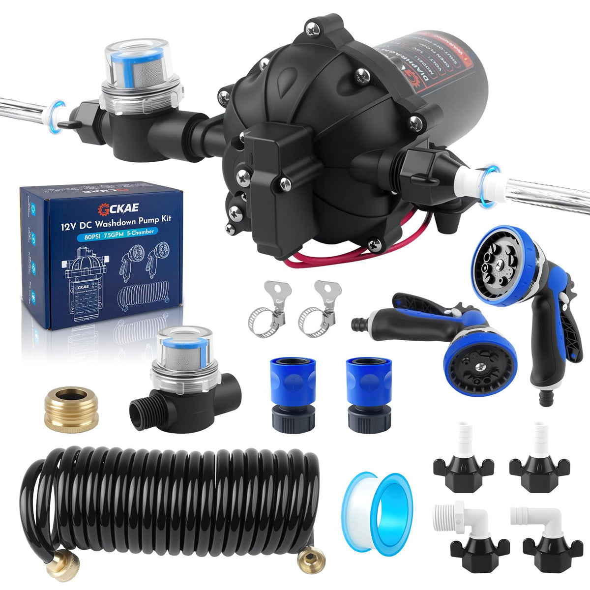 GCKAE front pump assembly showing durable housing and quick-connects for easy installation