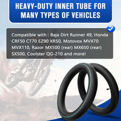 GDHSWJ tube mounted on a dirt bike wheel, reliable trail performance