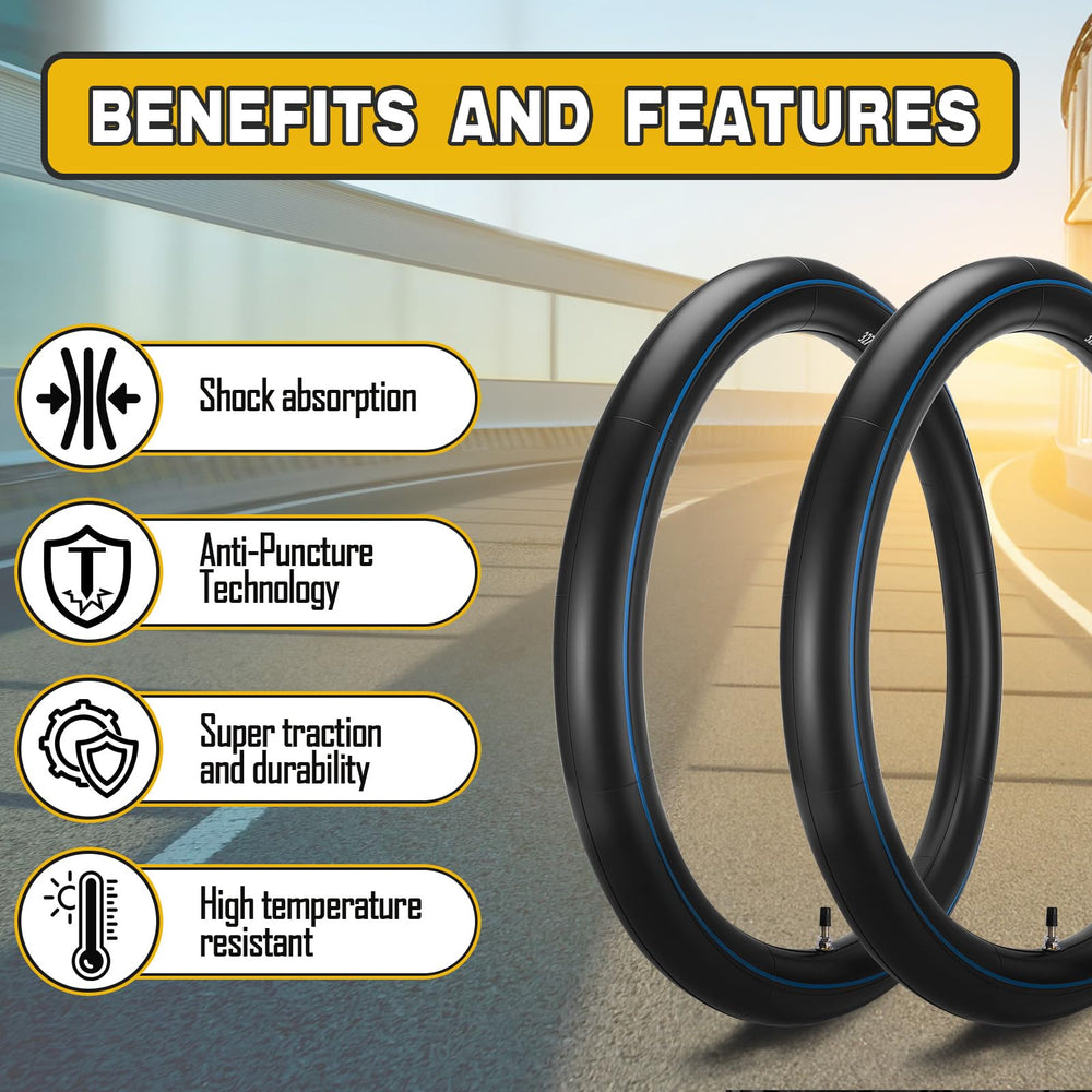 GDHSWJ tube beside a 21" tire for clear scale and compatibility reference