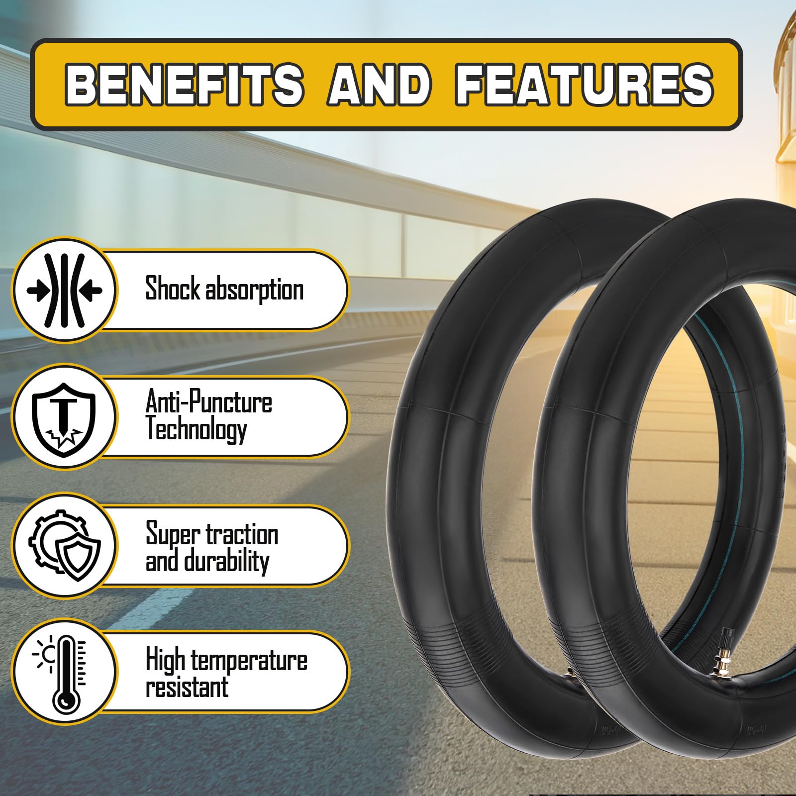 GDHSWJ two inner tubes side-by-side for scale showing spare included and value