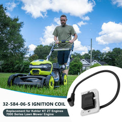 GDLIN ignition coil mounted on Kohler KT735 engine improving starting reliability