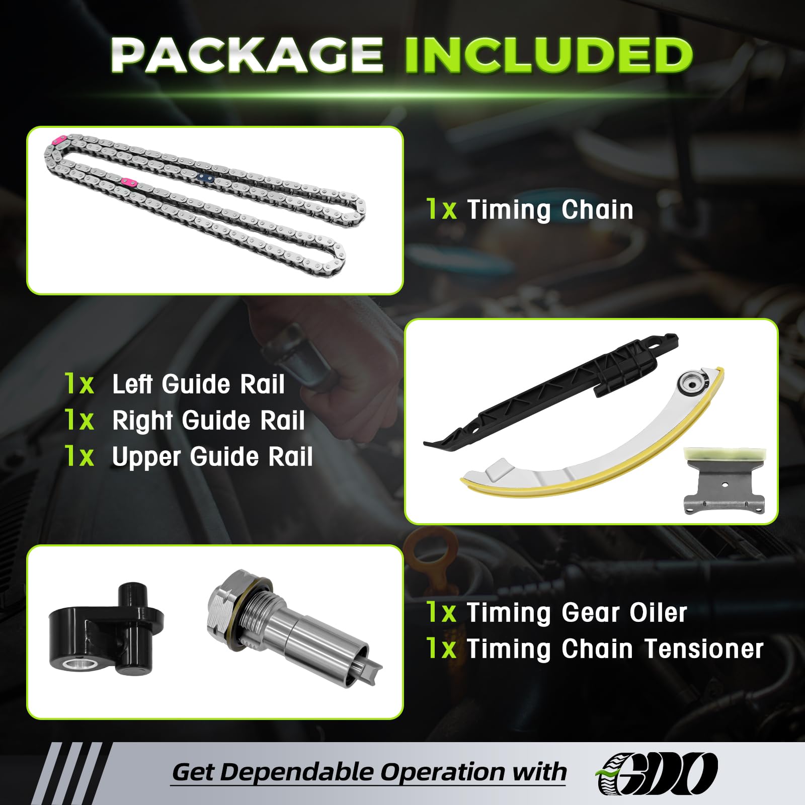 GDO oil plug and small hardware close-up ensuring proper sealing after service
