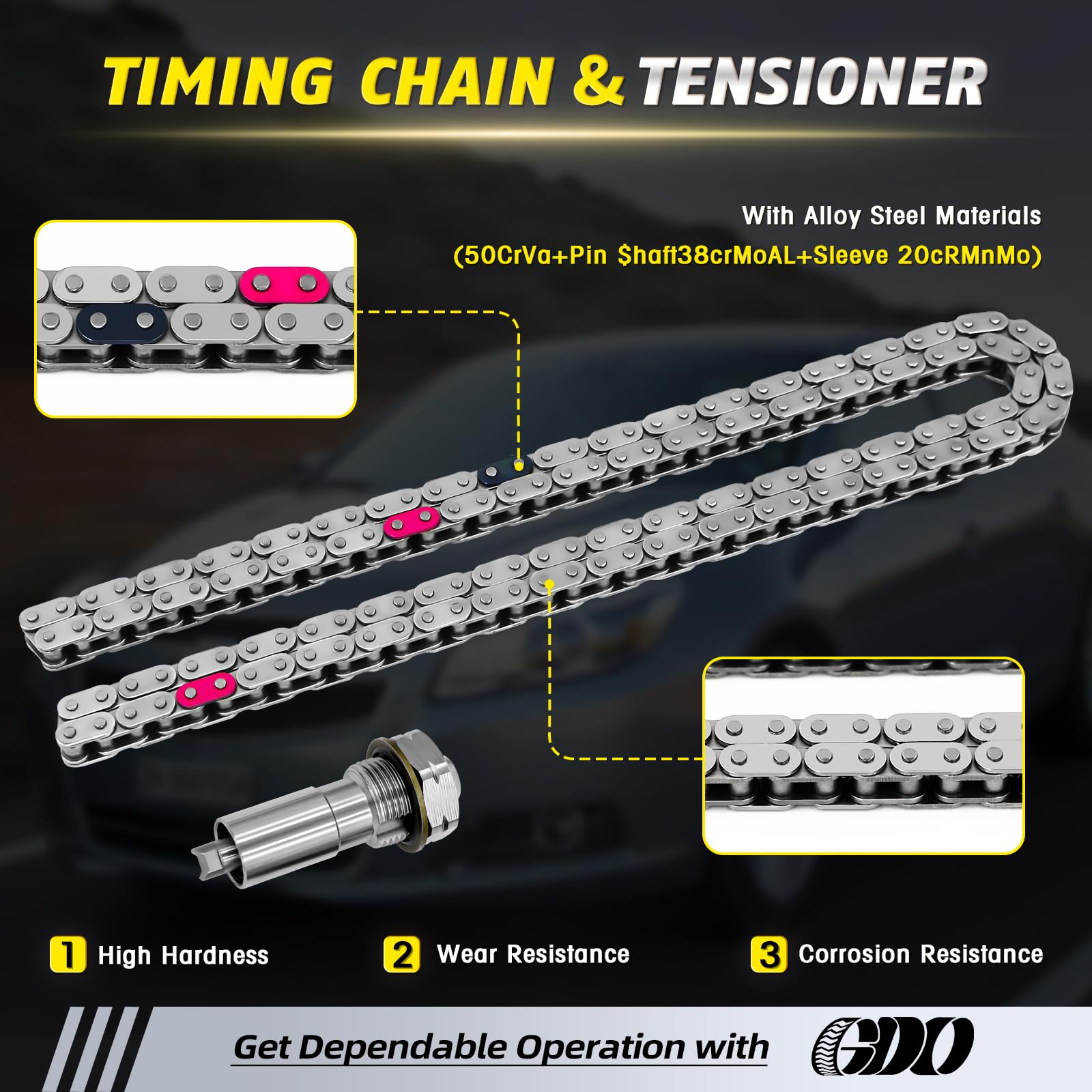GDO crank sprocket and timing gear oiler detail for improved lubrication