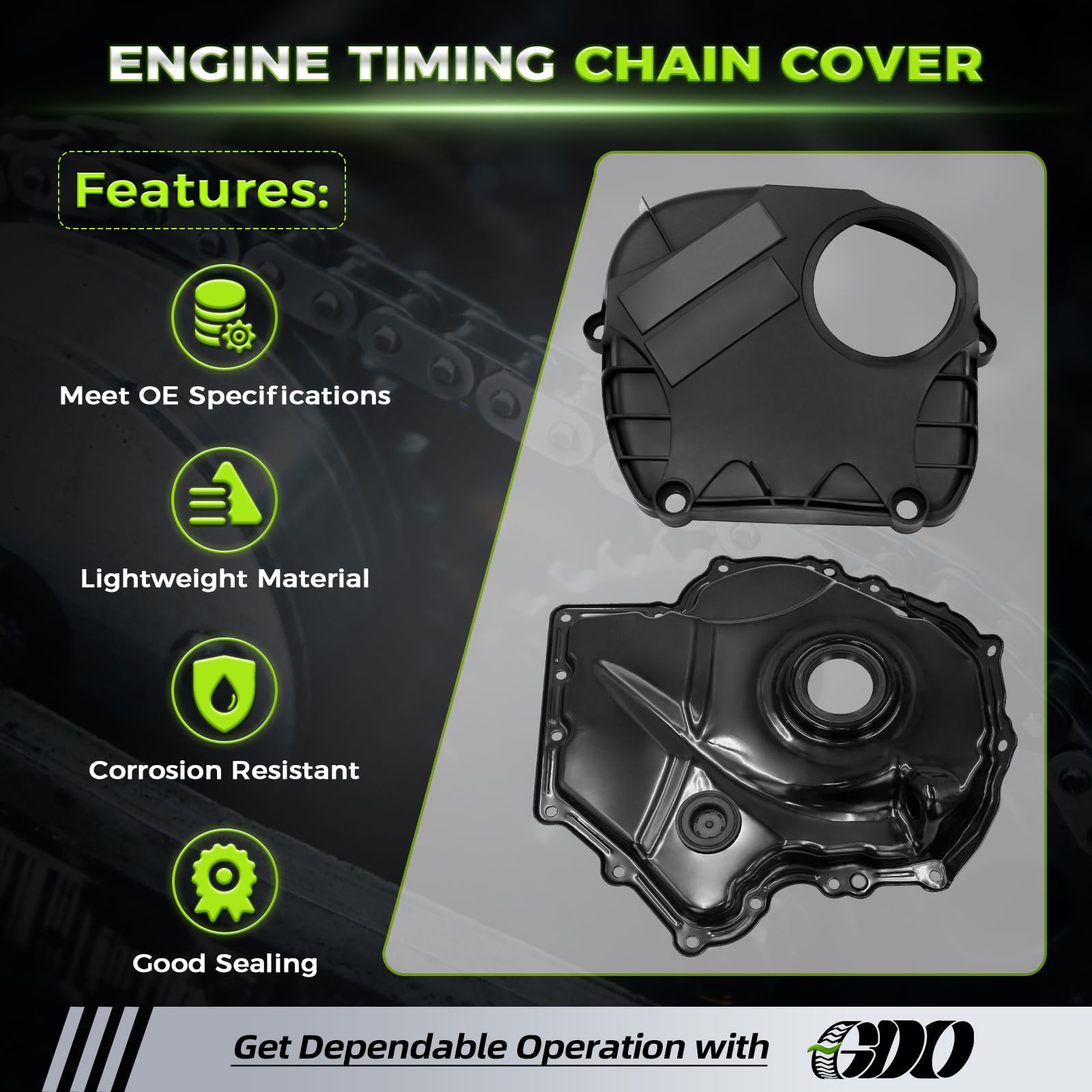 GDO full kit components arranged to show included chains, guides and hardware convenience