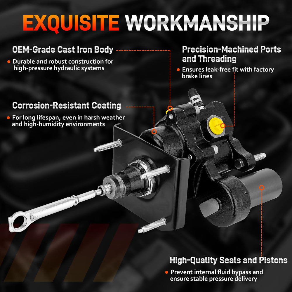 GDUKOP booster rear mounting face highlighting bolt locations for straightforward installation