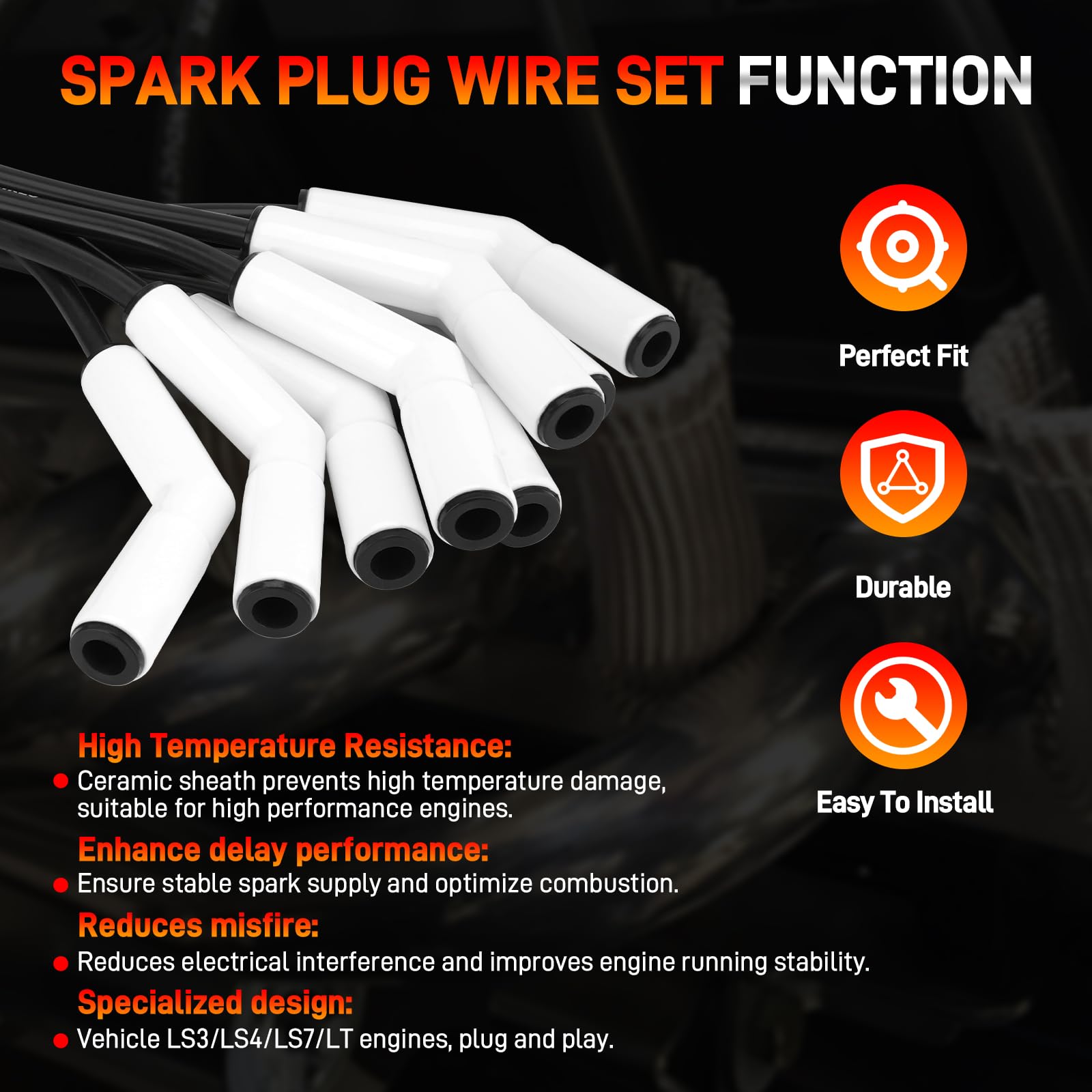 GDUKOP display of wire length and 6.1-inch boot dimensions helping with fit verification