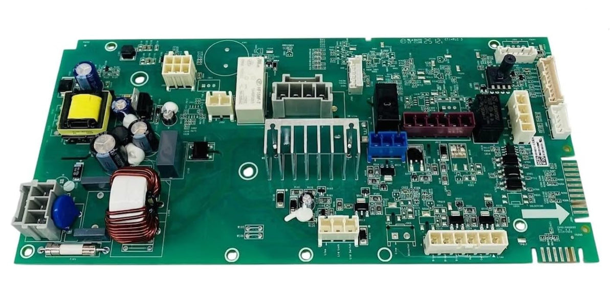 GE WH22X38697 front view showing board layout and easy swap benefit