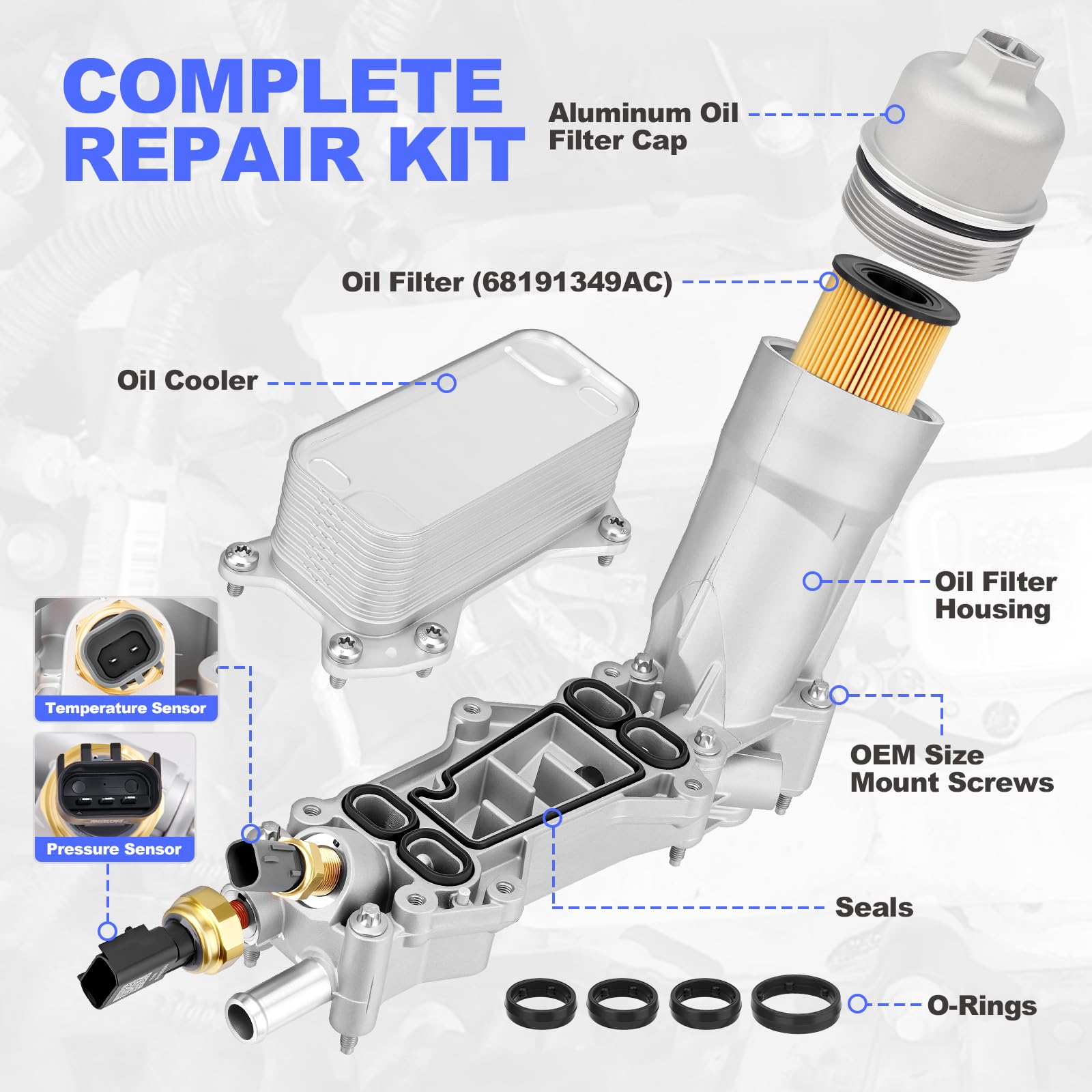 GEARFLEX gasket and pre-installed filter showing ready-to-install convenience benefit