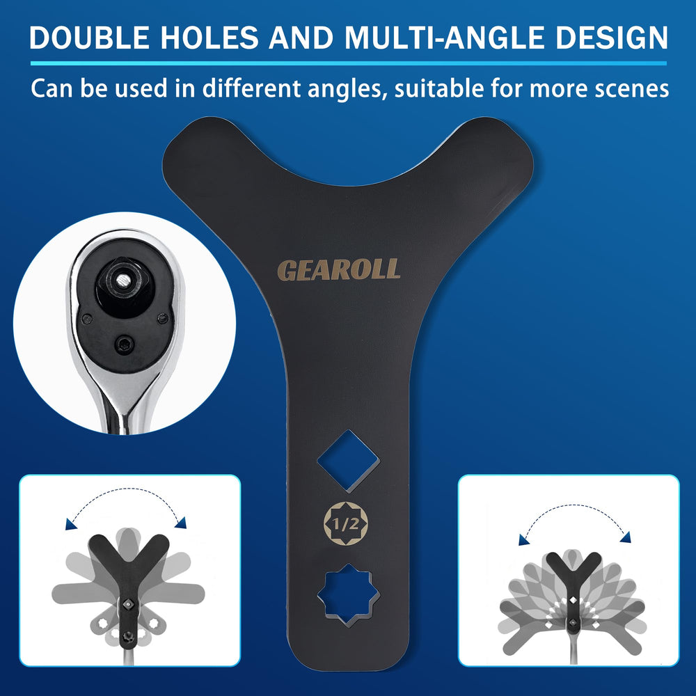 GEAROLL adjustable pulling arm detail showing precise positioning for varied control arms