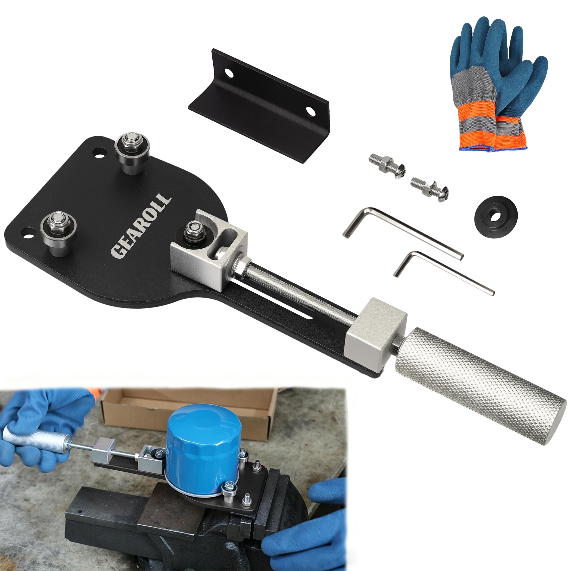 GEAROLL front view showing cutter ready for use and clear operation benefits