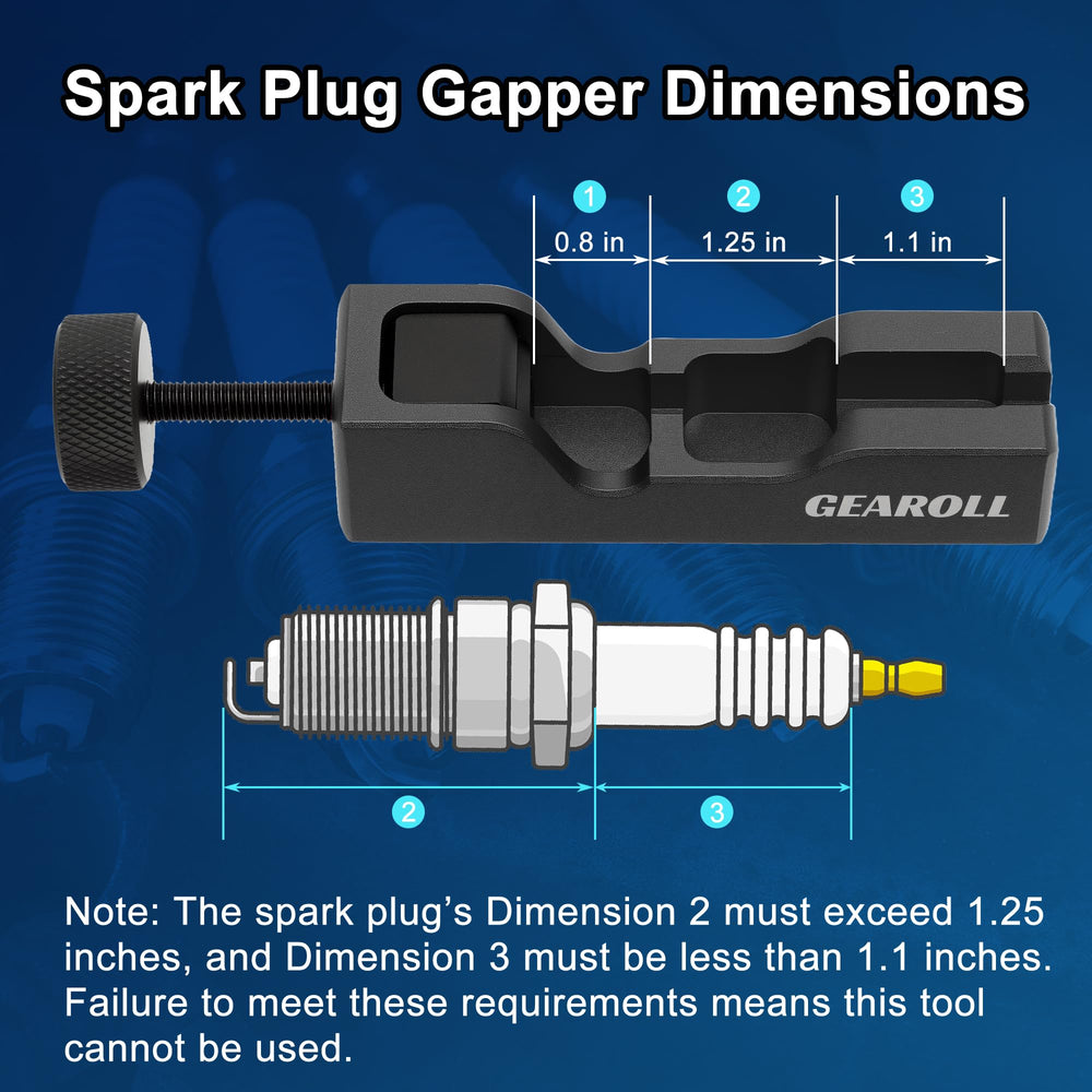 GEAROLL spark plug mounted in tool demonstrating secure clamping benefit