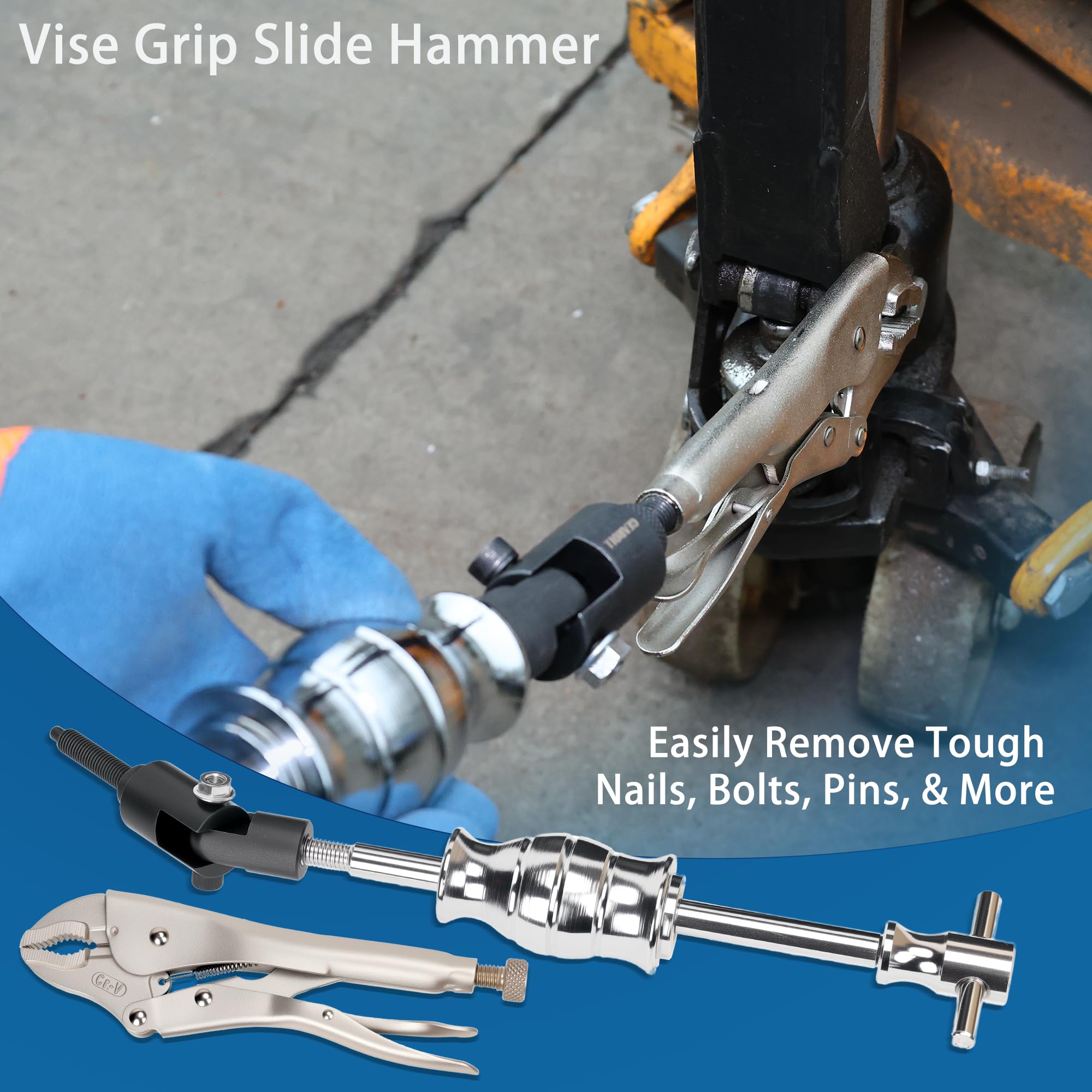 GEAROLL locking pliers jaws close-up showing secure grip and durability