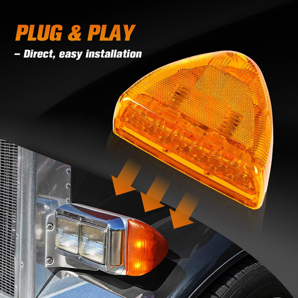 GEARPASS installed on Peterbilt headlight housing demonstrating fit and function