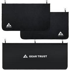 GearTrust front view showing full three-piece Size L protector protecting fender