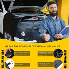 GearTrust sewn-in N52 magnets and adjustable hooks securing cover reliably