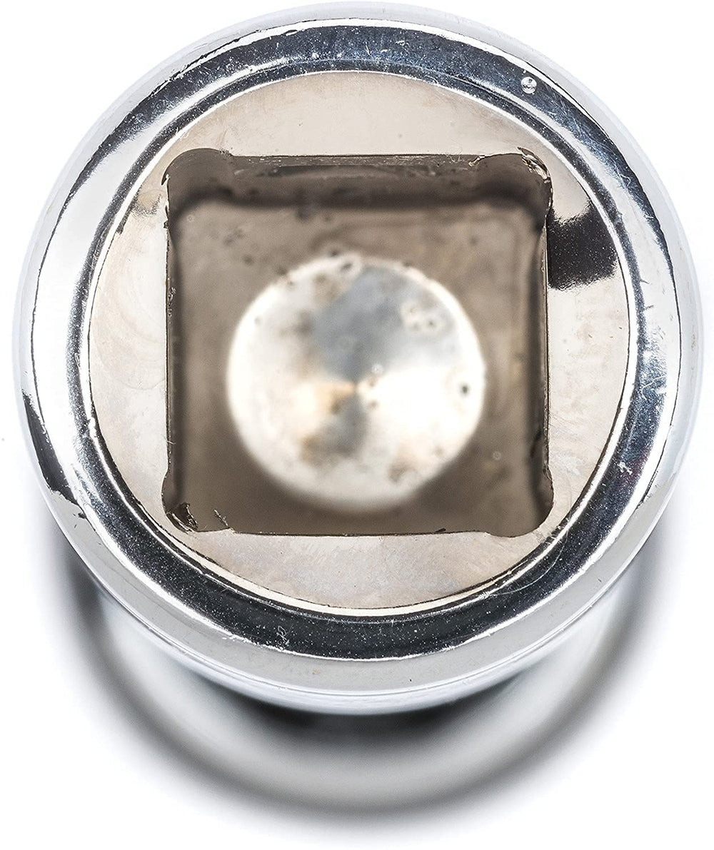 GearWrench socket beside ruler showing 6-inch length for deeper wells