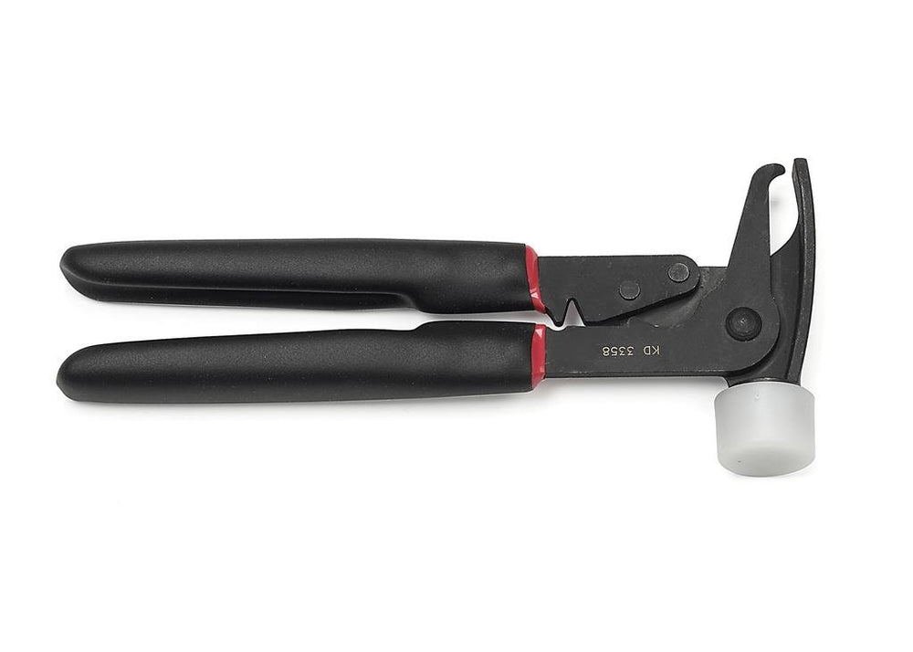 GEARWRENCH front view of wheel weight tool showing design and benefit