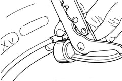 GEARWRENCH close-up of plastic hammer head protecting wheel finish