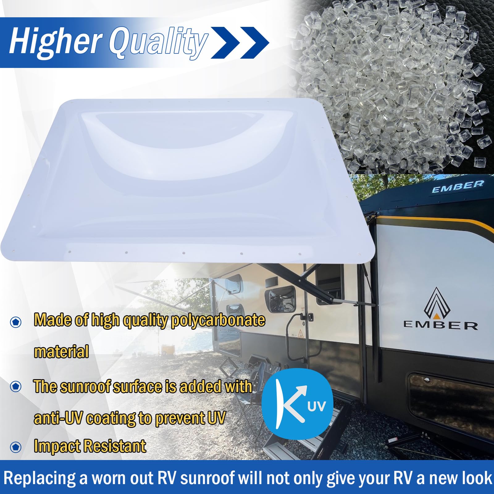 GEATaaT dome installed on RV roof demonstrating weather protection