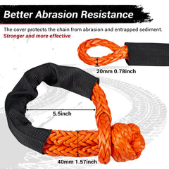 Gedlex close-up of soft shackle knot showing secure connect and easy-use benefit