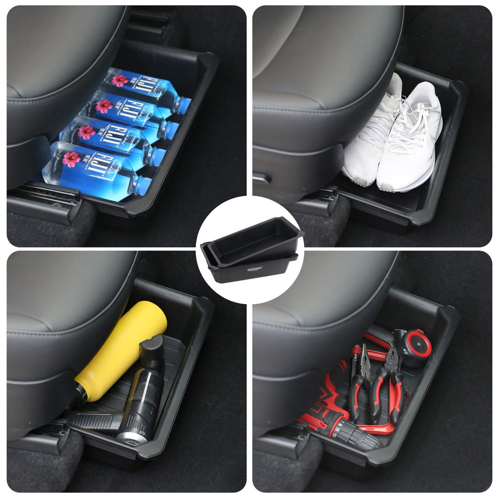 GEEDAR in-car lifestyle shot showing discreet storage for everyday items benefit