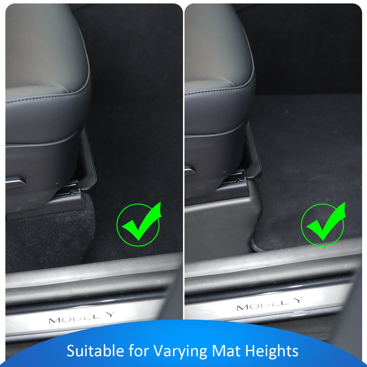 GEEDAR side profile illustrating low height to preserve seat travel benefit