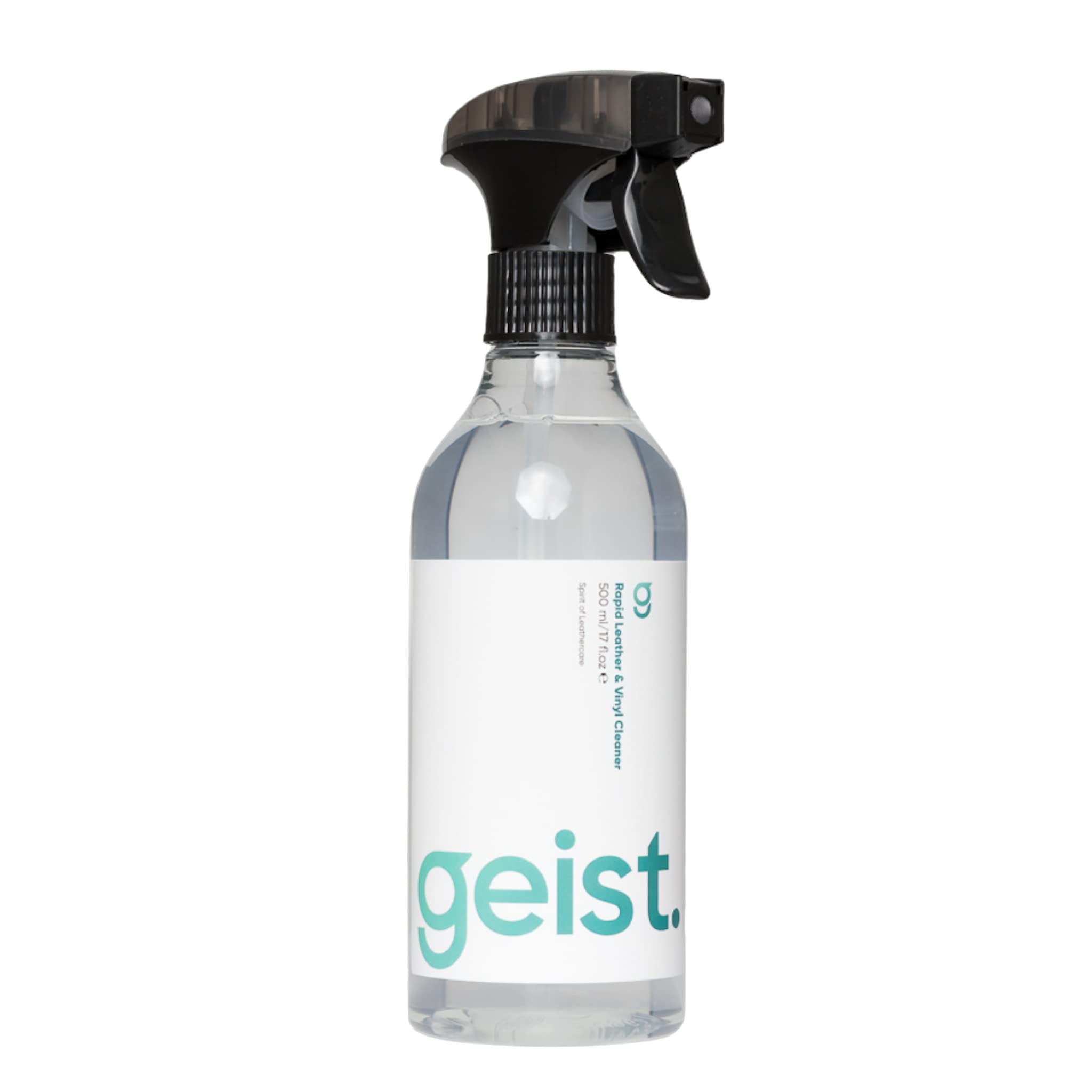 Geist front bottle 500ml showing label and size, clear product benefit