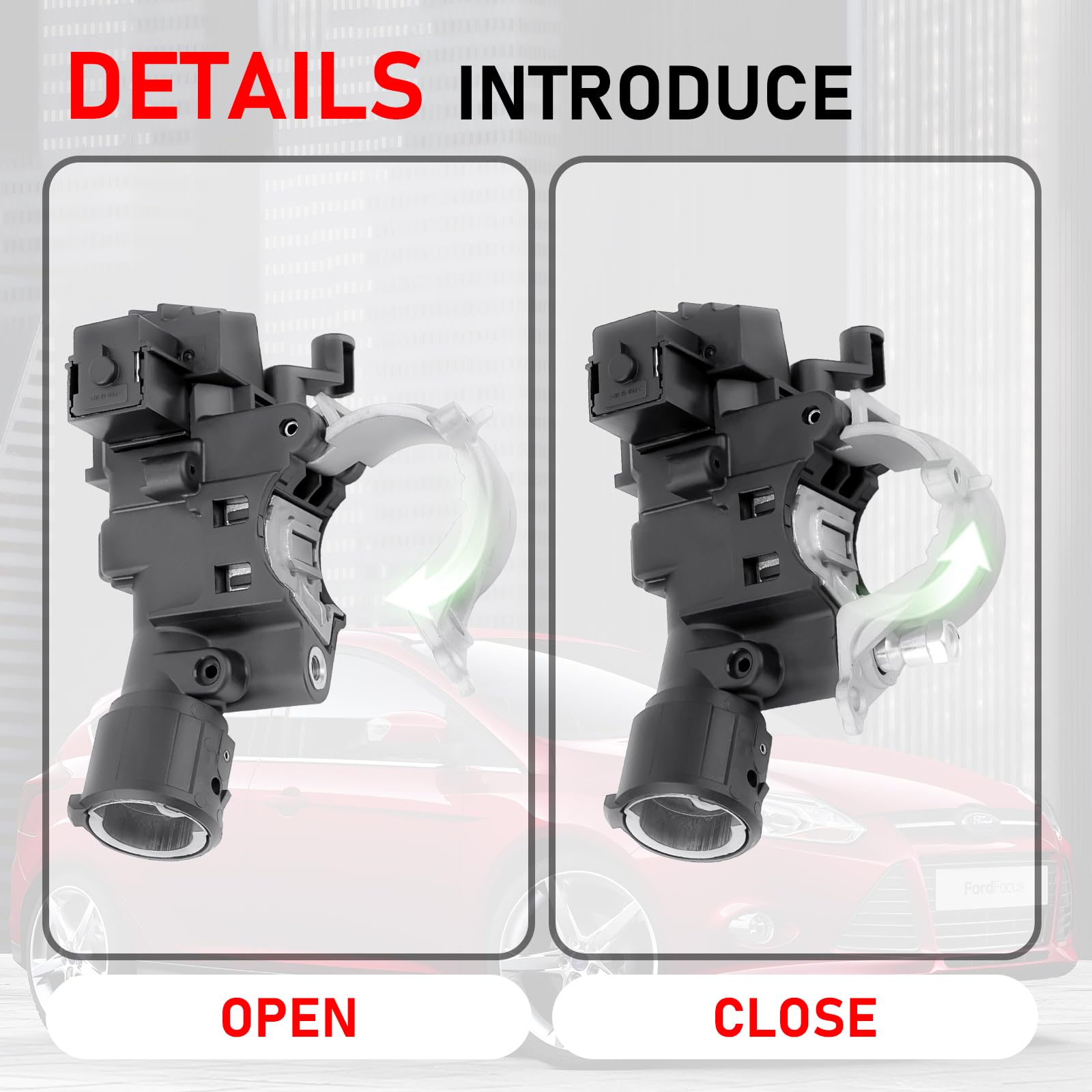 Gelessy installed in steering column illustrating correct alignment