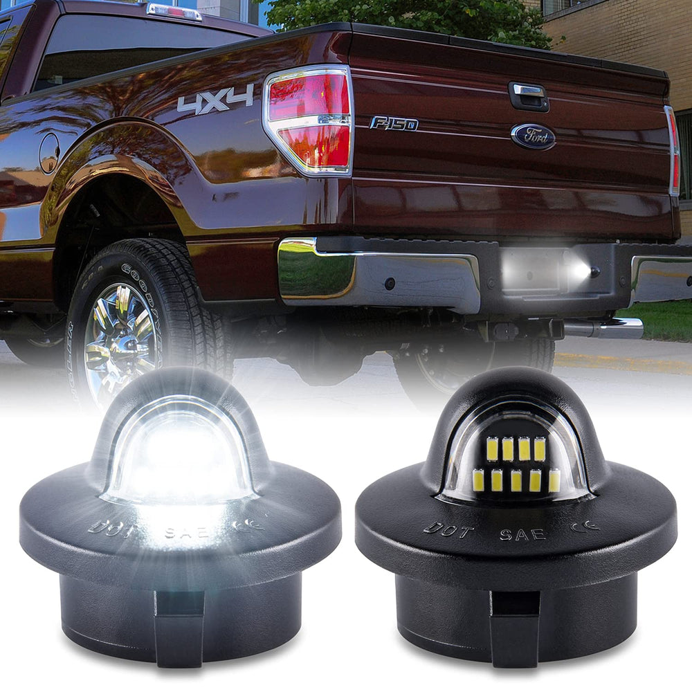Gempro front view license plate light assembly showing fit and finish for easy upgrade