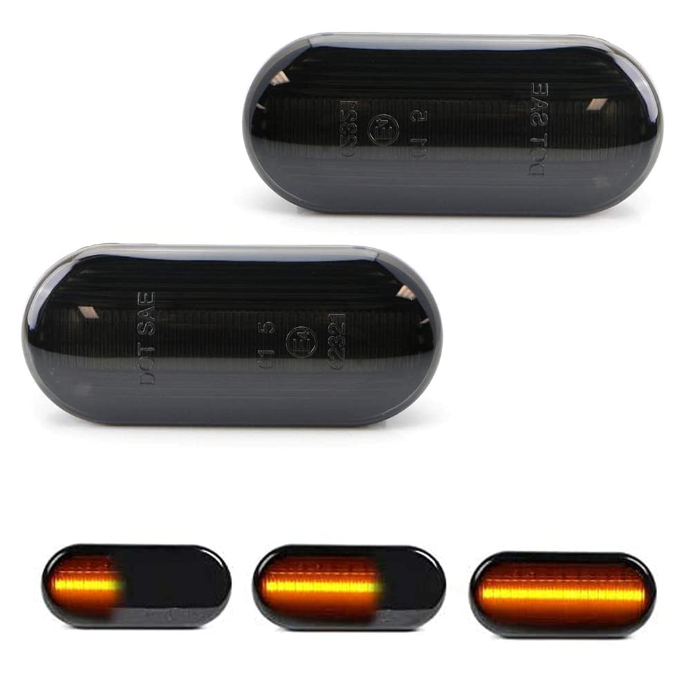 Gempro front view smoked amber marker highlighting modern look and improved visibility