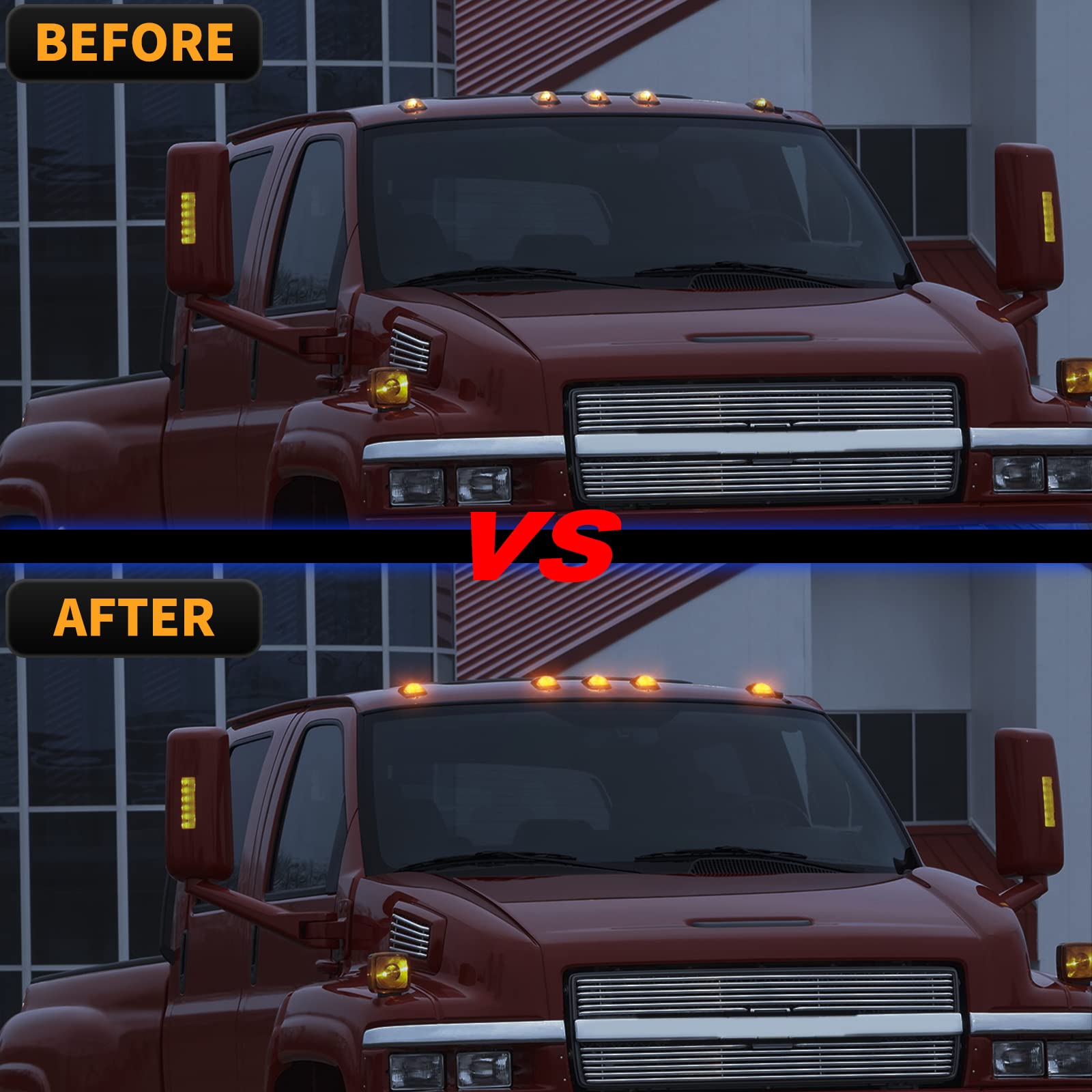 Gempro marker light beside ruler showing compact size for OEM fitment