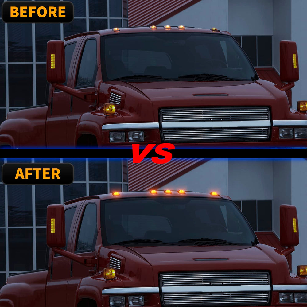 Gempro marker light beside ruler showing compact size for OEM fitment