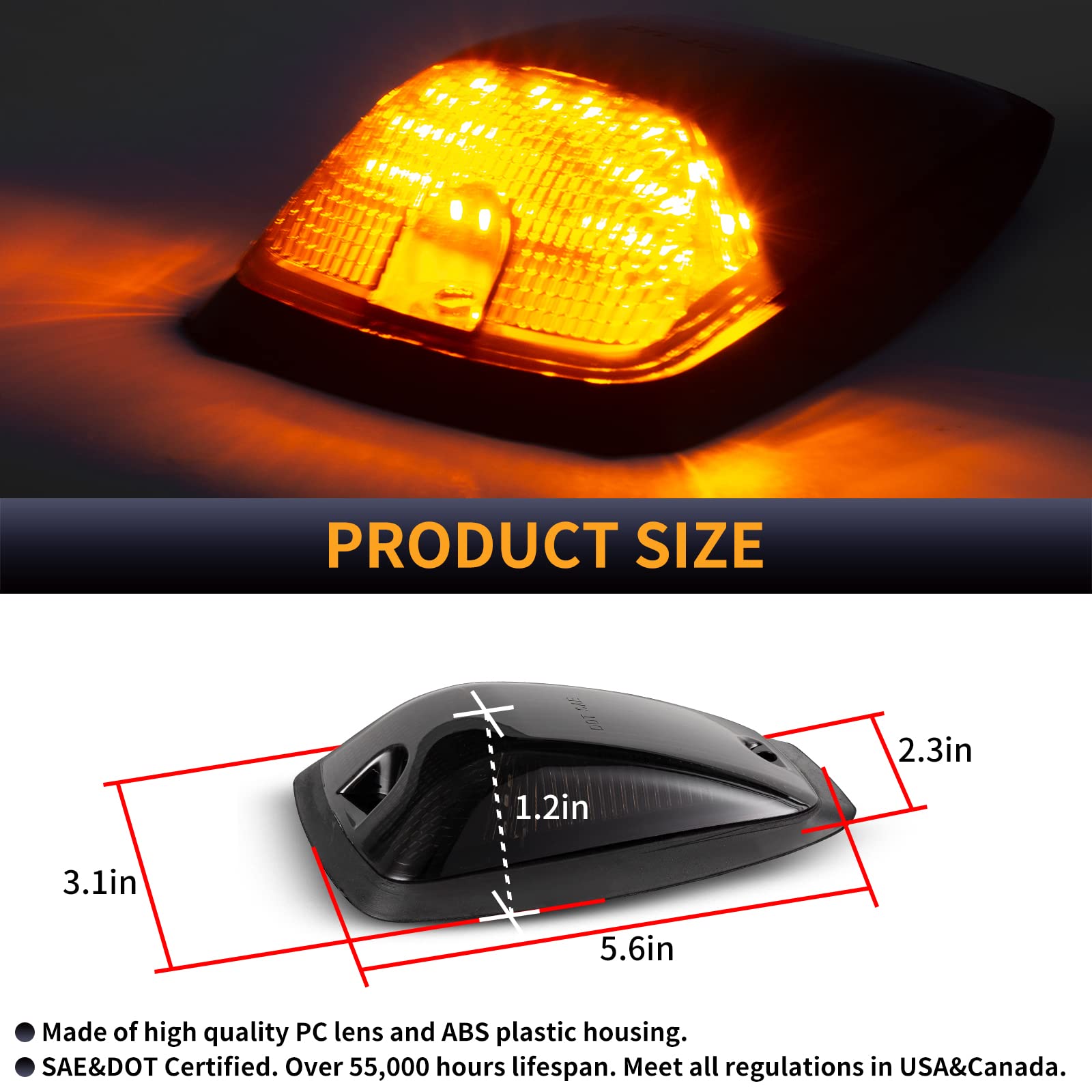 Gempro close-up of smoked lens showing durable finish and clearer road visibility