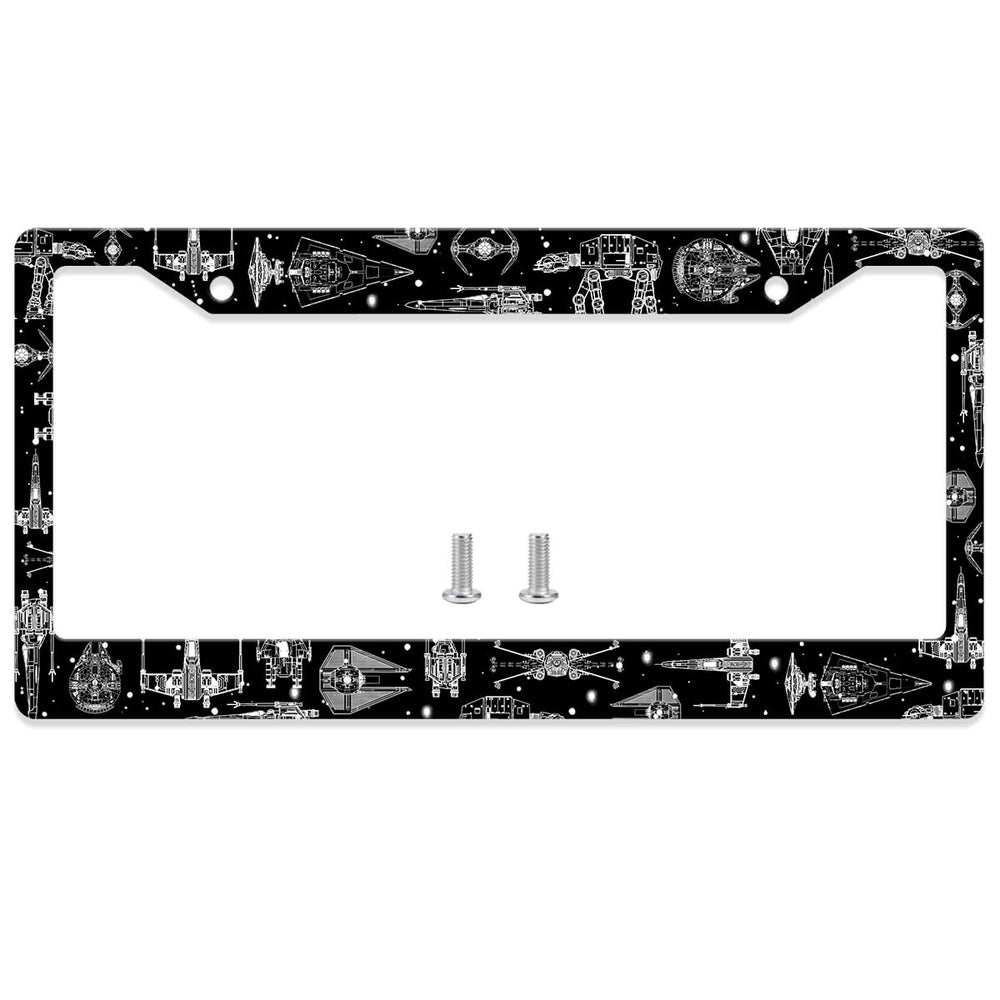 GENANY front view of plate frame showing movie design and slim border benefit