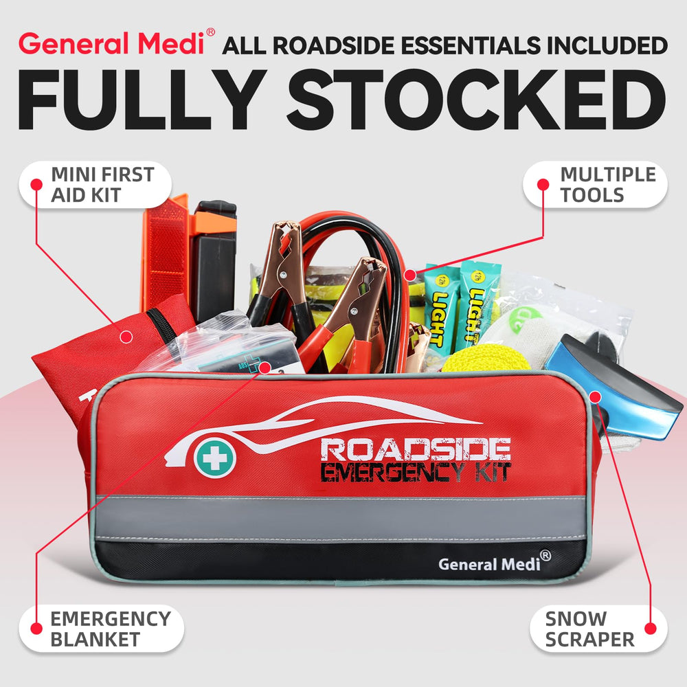 General Medi emergency triangle deployed improving roadside visibility