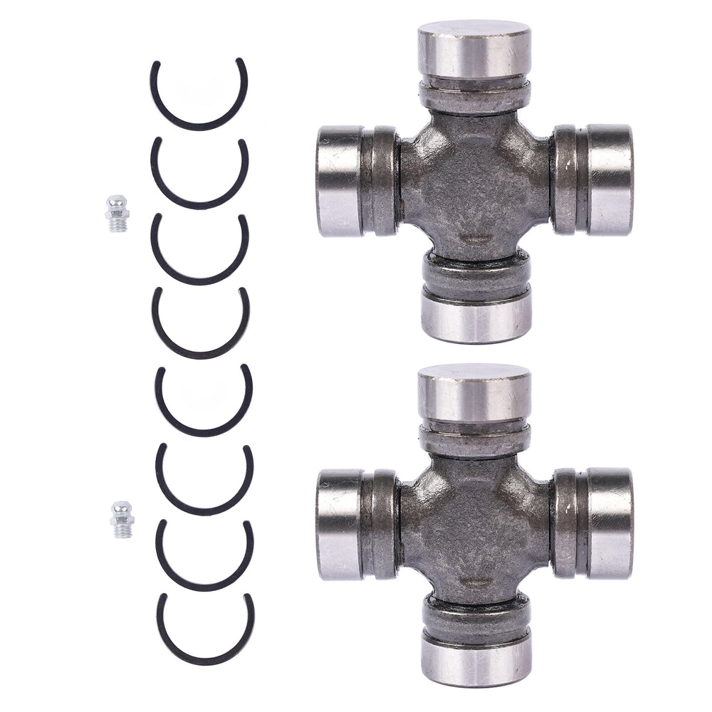 Generic U-joint installed on Dana front axle demonstrating correct application