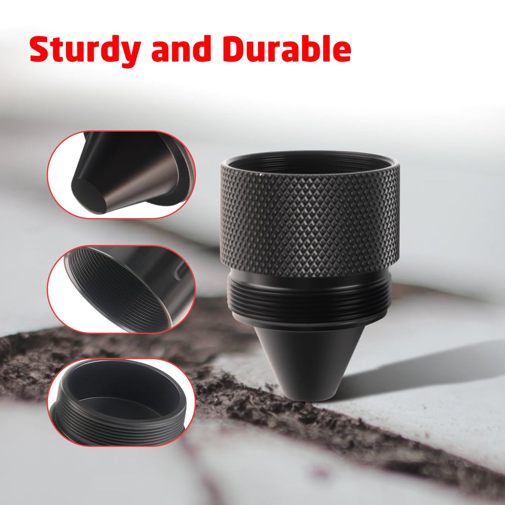 Generic cone end cap side profile highlights sealed end and smooth finish benefit