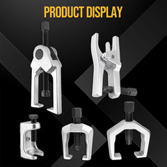 Generic ball joint separator held by hand demonstrating easy positioning benefit