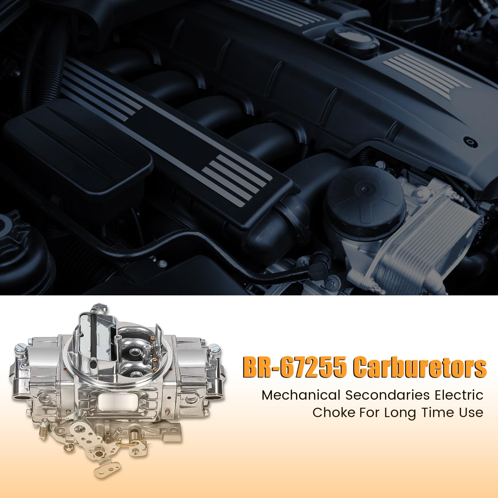 Generic BR-67255 installed on engine showing real-world fitment and performance upgrade