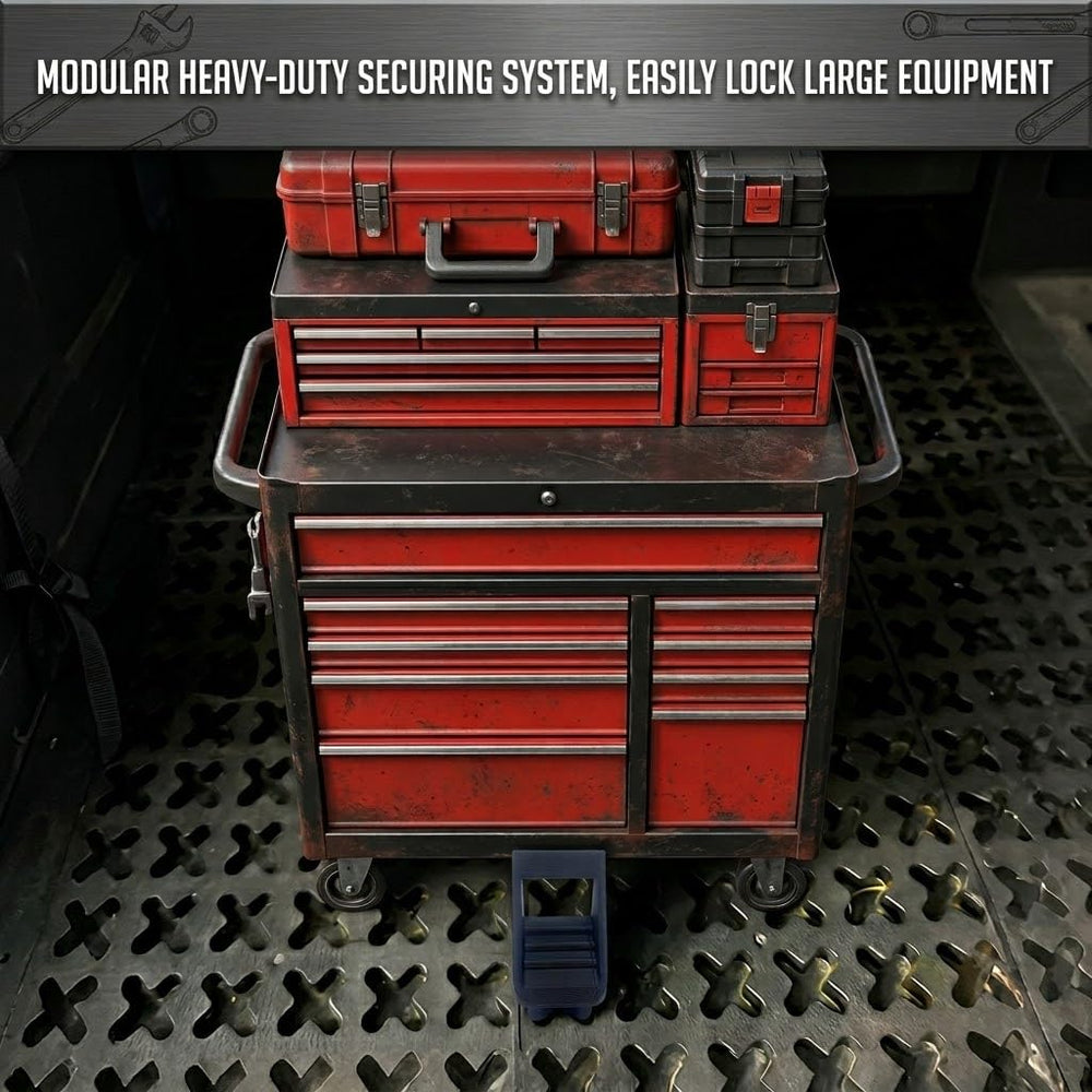 Generic cargo blocker side profile demonstrating low-profile secure fit