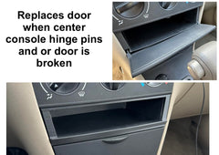 Generic bezel installed in Corolla showing tidy open storage benefit