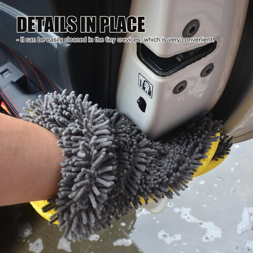 Generic chenille on wheel detailing cleaning spokes and protecting chrome finish