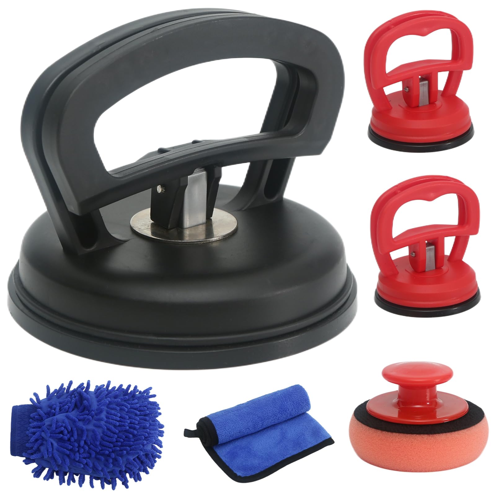 Generic front view of the kit showing three pullers and cleaning accessories for easy repairs