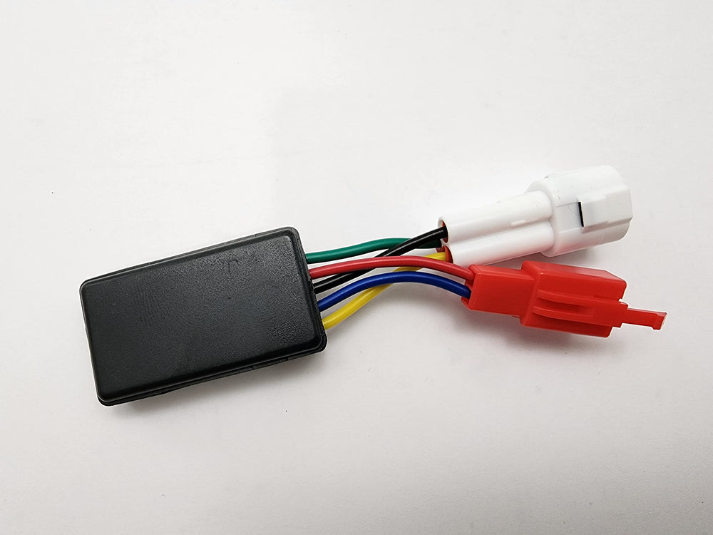 Generic exhaust servo motor eliminator front installed view showing tidy wiring and reliable fit