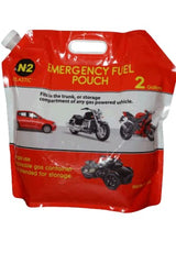 Generic front view of pouch showing compact, emergency fuel storage benefit